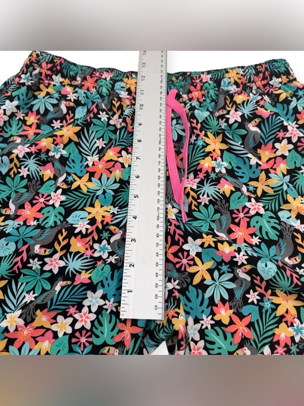 Chubbies Swim Trunks Mens Large Tropical Parrot Elastic Waist Vacation Shorts - Picture 11 of 11